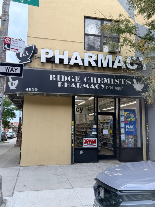 Ridge Chemists Pharmacy in Brooklyn, one place to find cacay oil in New York